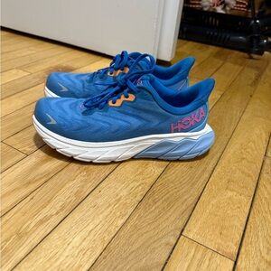 HOKA Blue and Pink Running Shoes